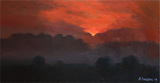 Alexandr Onishenko Painting Sunlight In The Skies Oil on Canvas