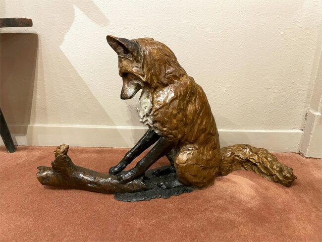 Andrea Wilkinson Sculpture Fox Hunt Bronze