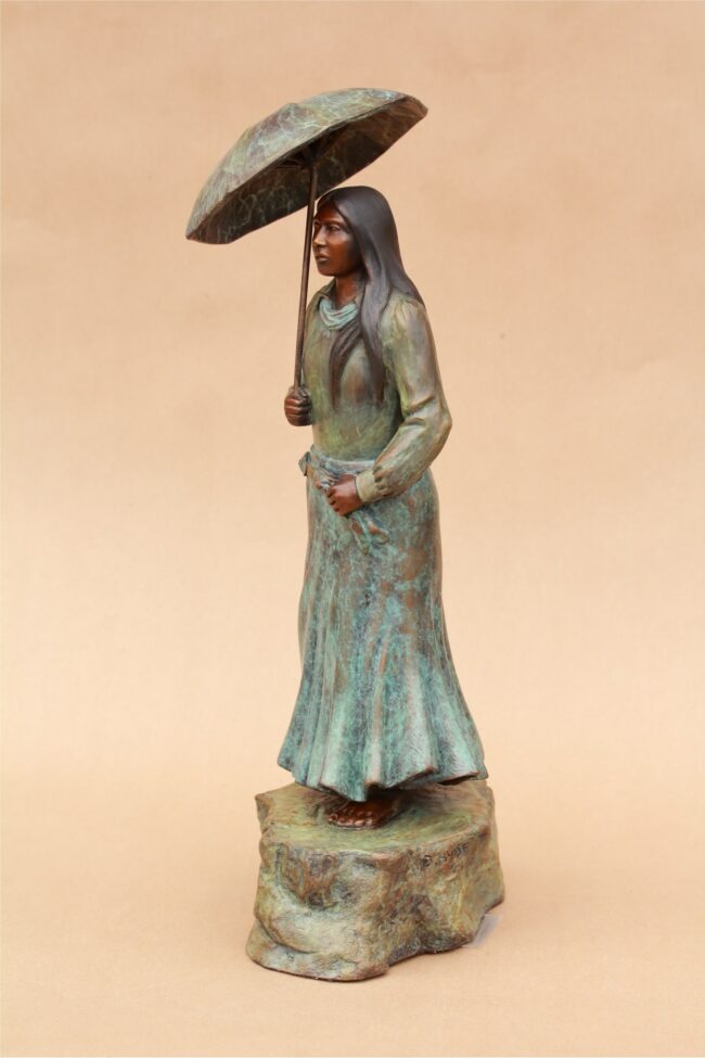 Doug Hyde Sculpture Southwest Summer Shower (Mini) Bronze
