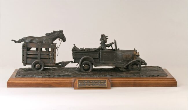 Fred Fellows CA Sculpture Life in The Fast Lane Bronze