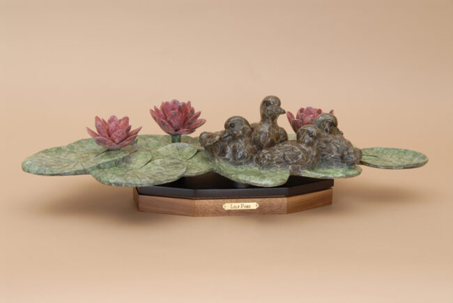 Gerald Balciar Sculpture Lily Pond Bronze