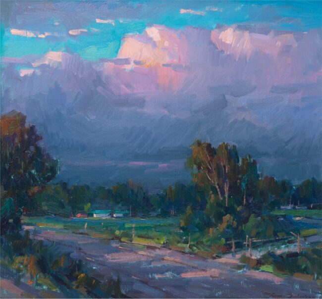 Ovanes Berberian Painting Afternoon Shadows Oil on Canvas