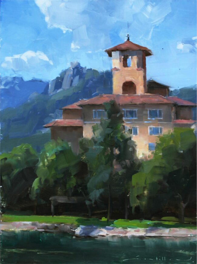 Dave Santillanes Painting Broadmoor West Oil on Panel