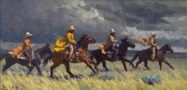 Brandon Bailey CA Painting Storm Chasers Oil on Board