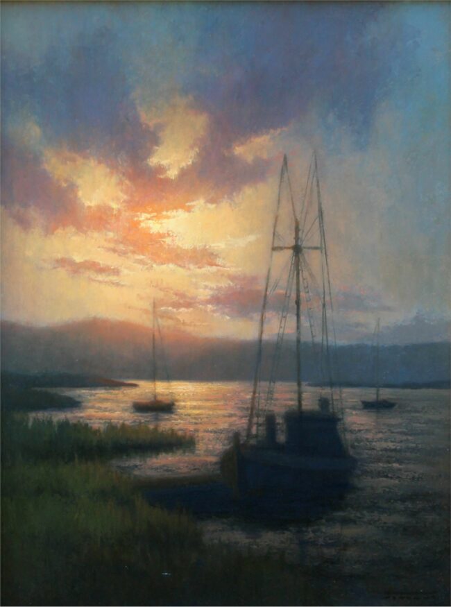 Jane Hunt Painting At Rest Oil on Panel