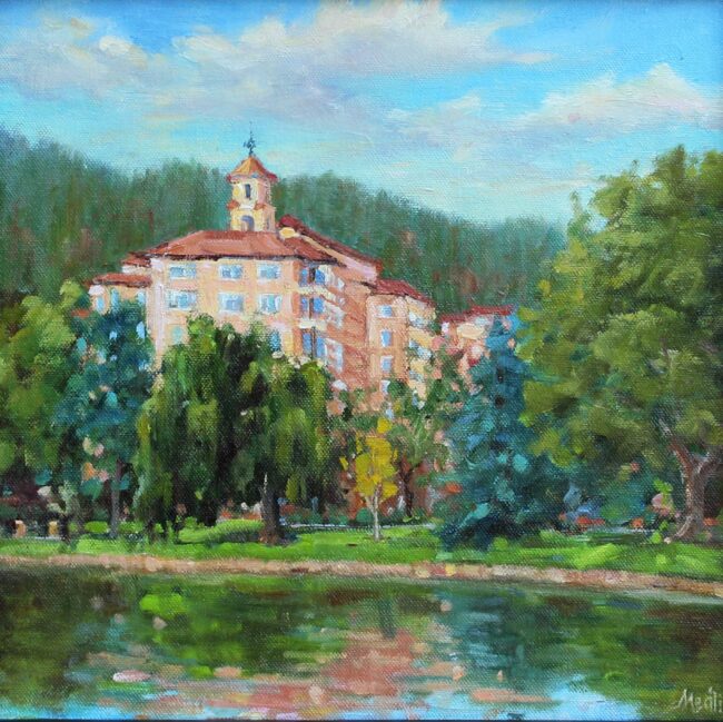 Tammy Medlin Painting July at the Broadmoor Oil on Canvas