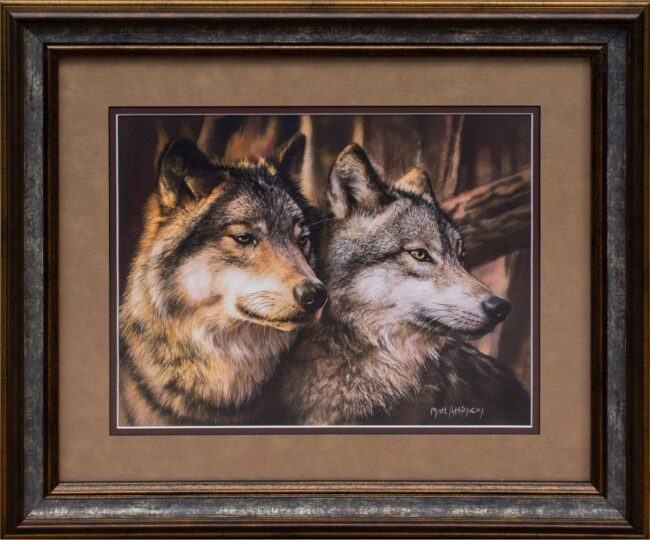 Matt Atkinson Painting Two Wolves Color Pencil