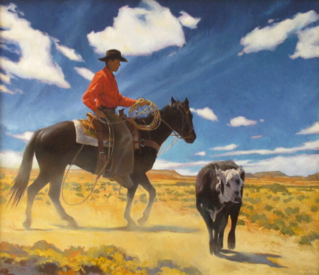 Marcia Molnar Painting Fetch N' Skedaddle Oil on Linen