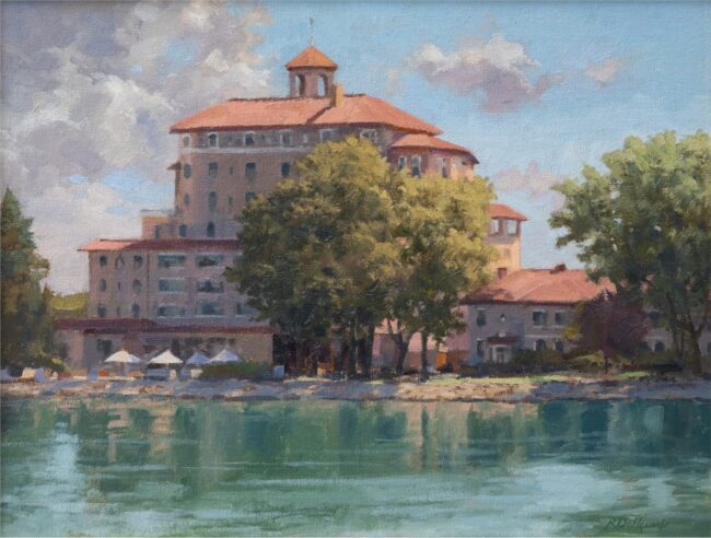 Richard Dahlquist Paintiing Broadmoor Reflections Oil on Canvas