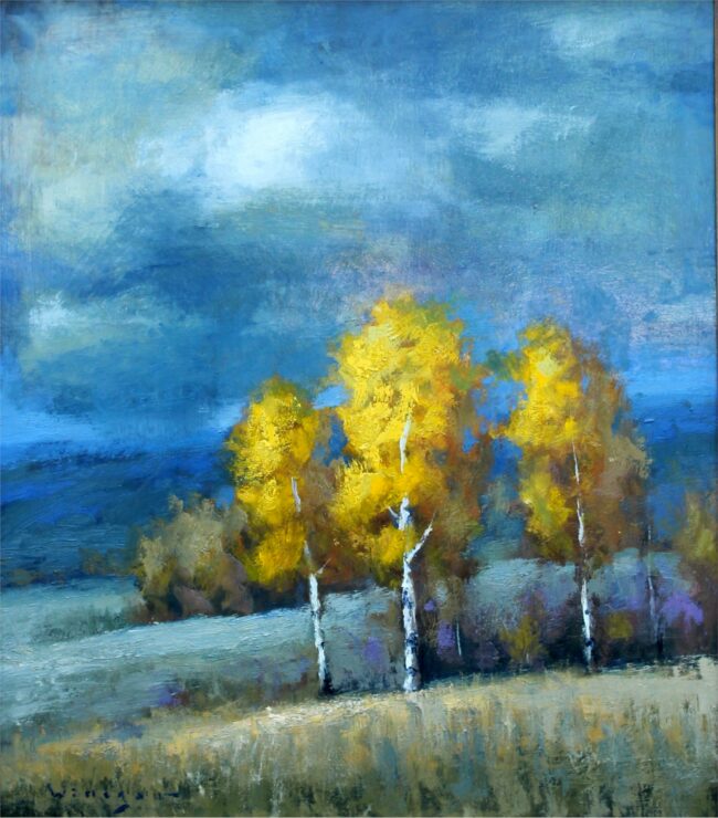 Seth Winegar Painting Alpine Clouds Oil on Panel