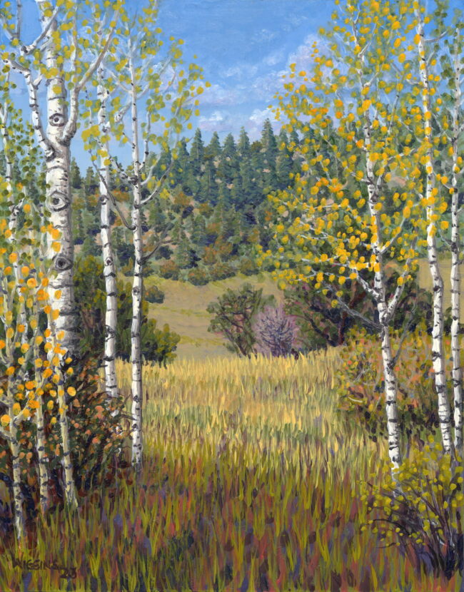 Priscilla Wiggins Painting Early Autumn Oil on Canvas