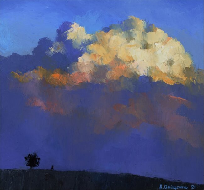 Alexandr Onishenko Painting Happy Sky Oil on Canvas