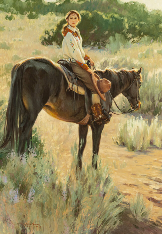 Terri Kelly Moyers Painting Golden Afternoon Oil on Canvas