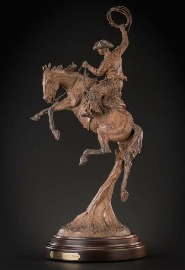 Bill Nebeker CA Sculpture Waltzing Across Texas Bronze