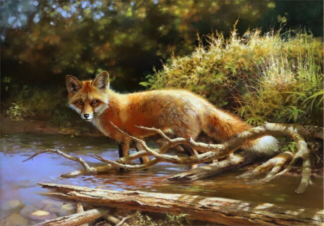 Bonnie Marris Painting September on Honey Creek Oil on Canvas