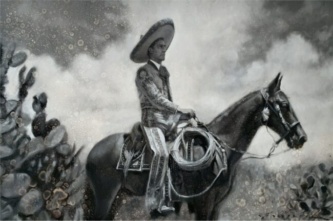 David Frederick Riley Painting Charro Oil on Canvas