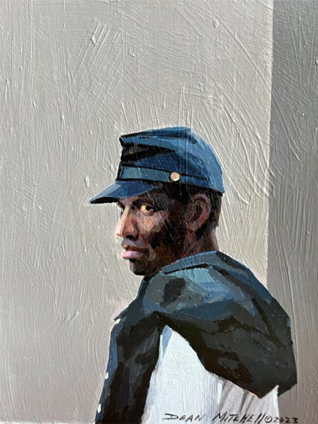 Dean Mitchell Painting Buffalo Soldier Acrylic on Board