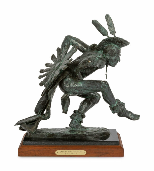 Fred Fellows CA Estate Sculpture Dancing Back the Past Bronze