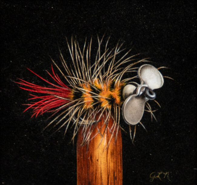 Gayle Nichols Painting Bee My Little Spinner Oil on Panel