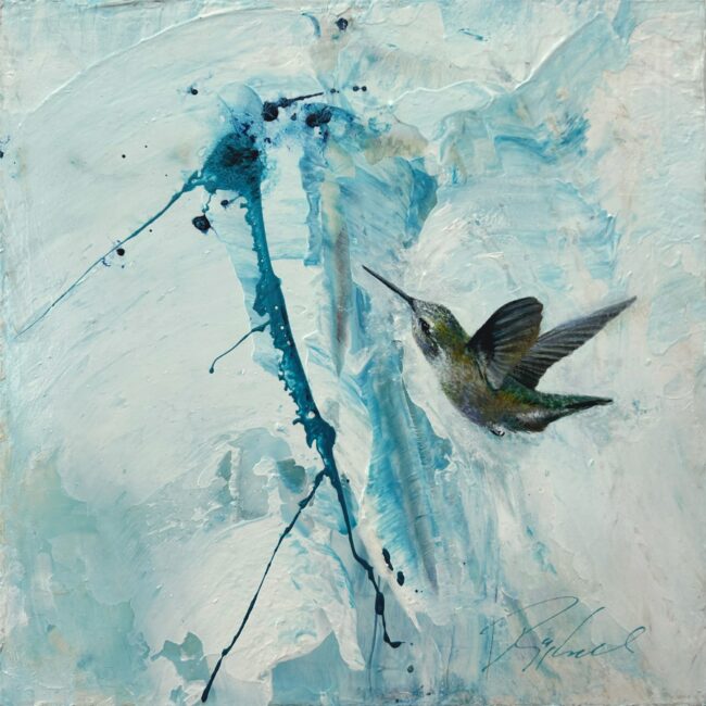 Greg Ragland Painting Gentle Whisper in Blue Acrylic on Panel