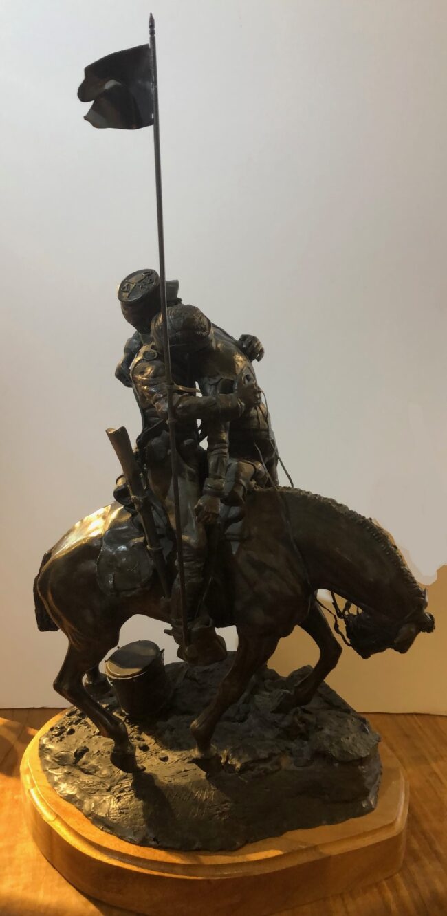 Hugh Trabandt Sculpture Cavalry Helping Wounded Drummer Bronze