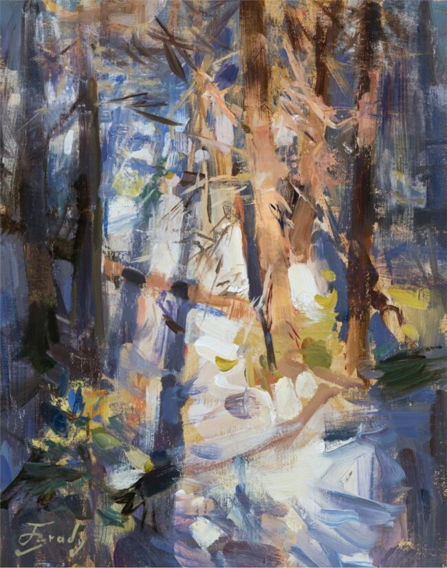 Jared Brady Painting Winter Glow Oil on Linen Panel
