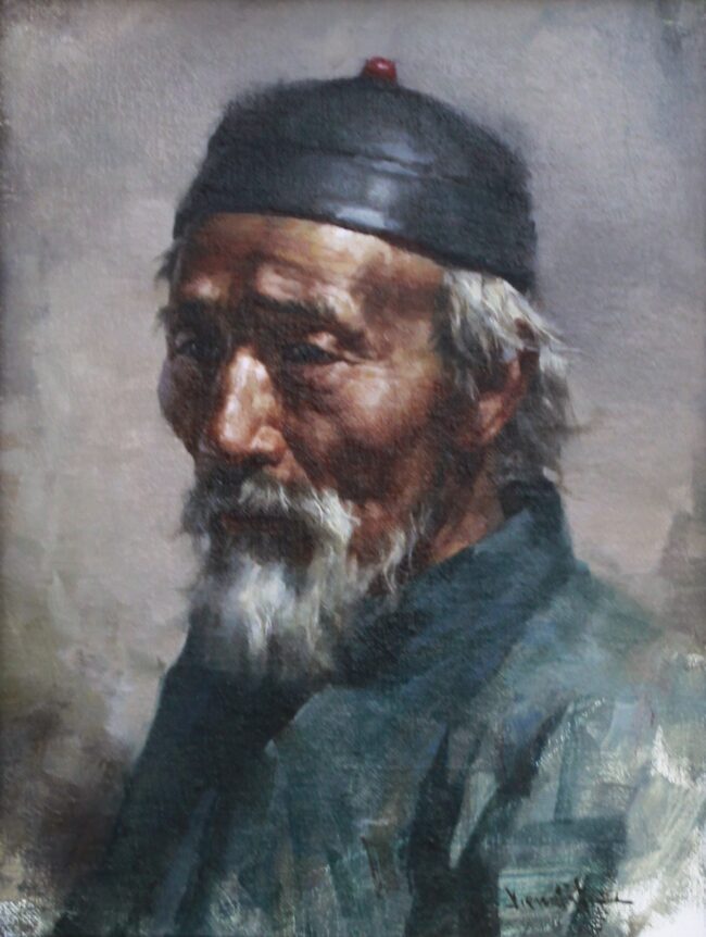 Jie Wei Zhou Painting Wisdom Oil on Linen