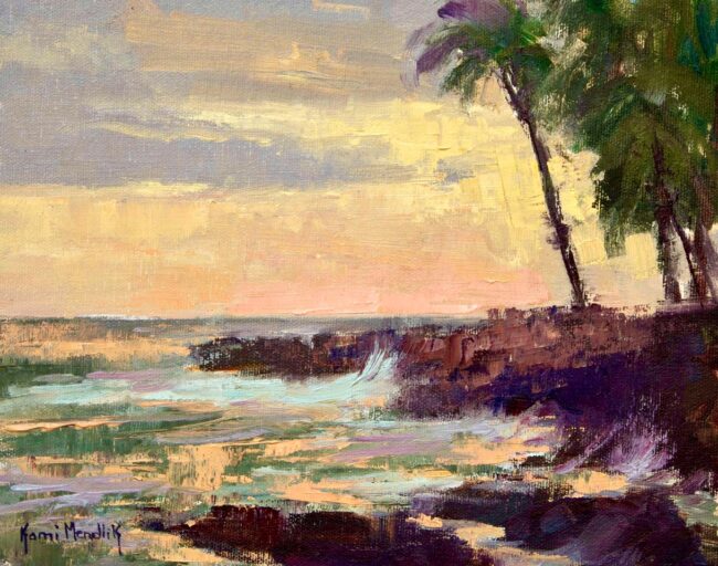 Kami Mendlik Painting Chasing the Maui Light Oil on Canvas