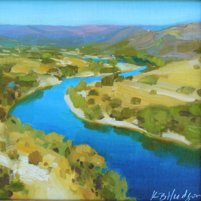 Kathleen Hudson Painting Texas Waterway Oil on Linen
