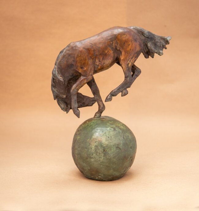 Lisa Gordon Sculpture Buckaroo Ball II Bronze