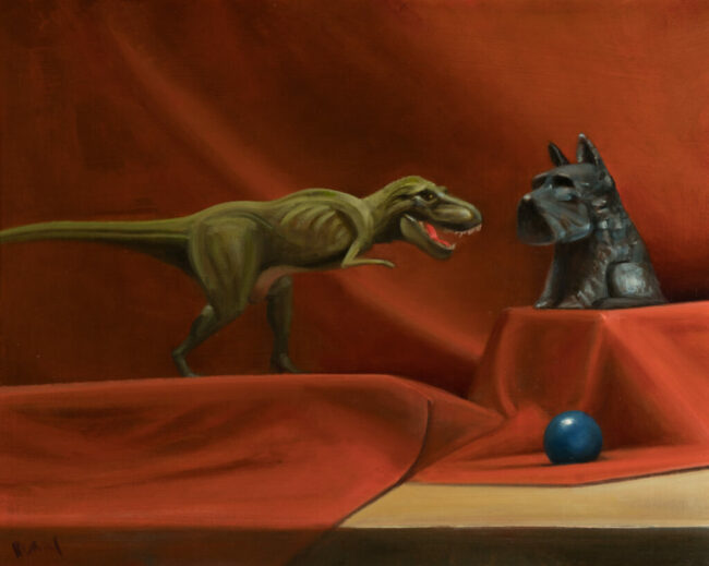 Marc Rubin Painting Fetch Oil on Panel