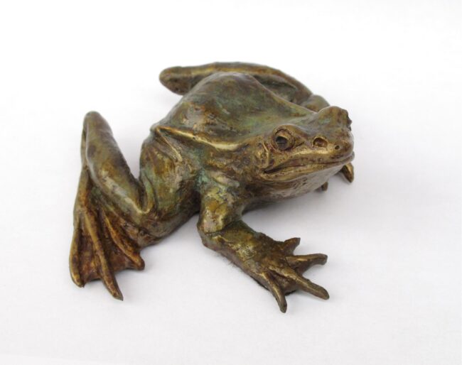 Mark Dziewior Sculpture Leopard Frog II Bronze From Foundry