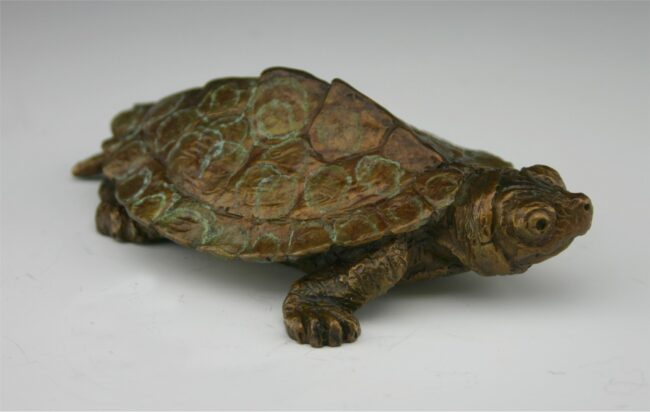 Mark Dziewior Sculpture Map Turtle Bronze From Foundry
