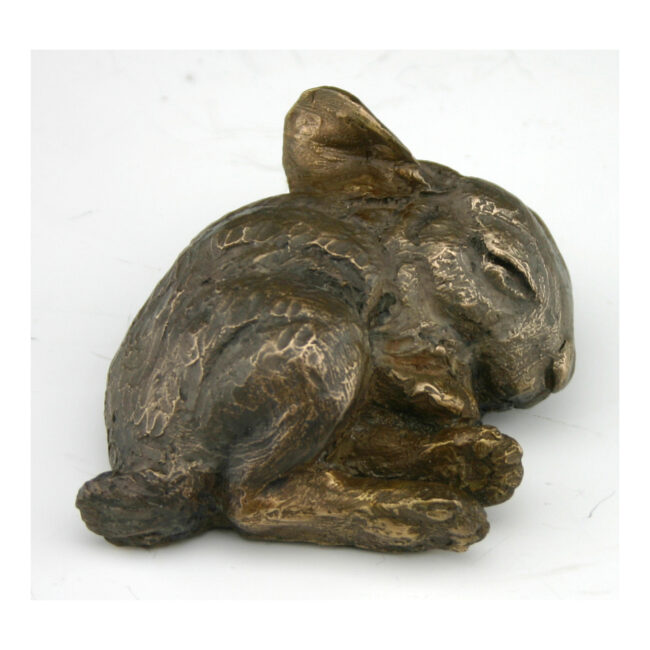 Mark Dziewior Sculpture Sleeping Bunny Bronze From Foundry