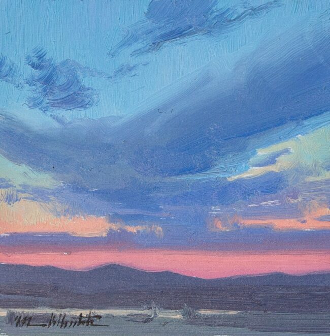 Michael Albrechtsen Painting Sunset Study #9 Oil on Board