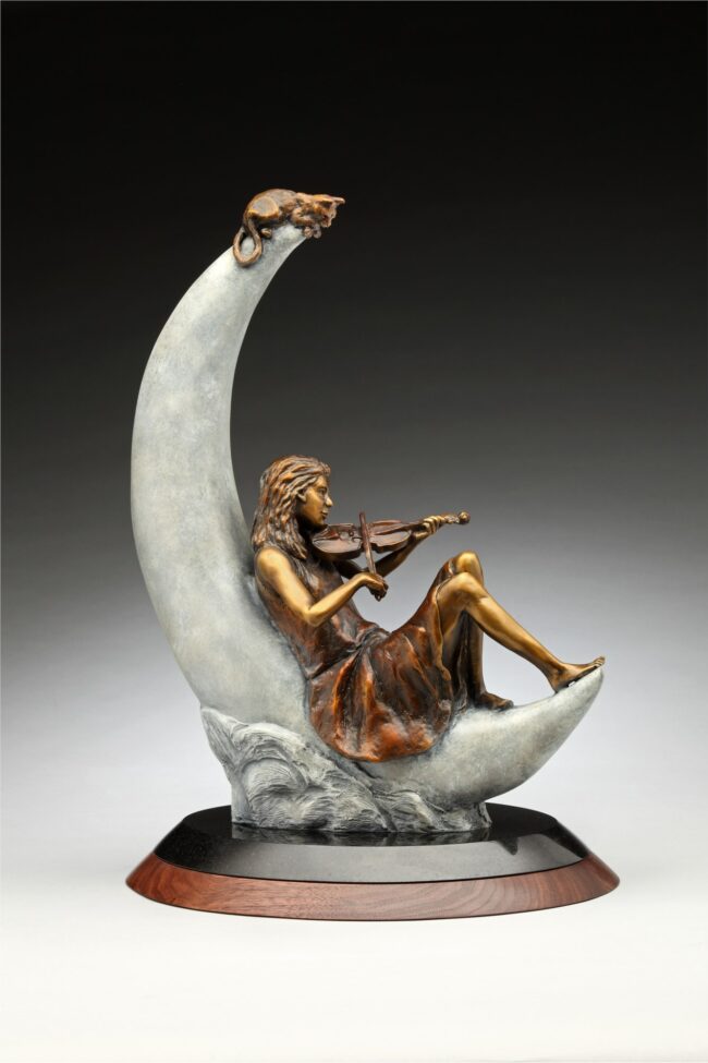 Robert Allison Sculpture Luna Tunes Bronze
