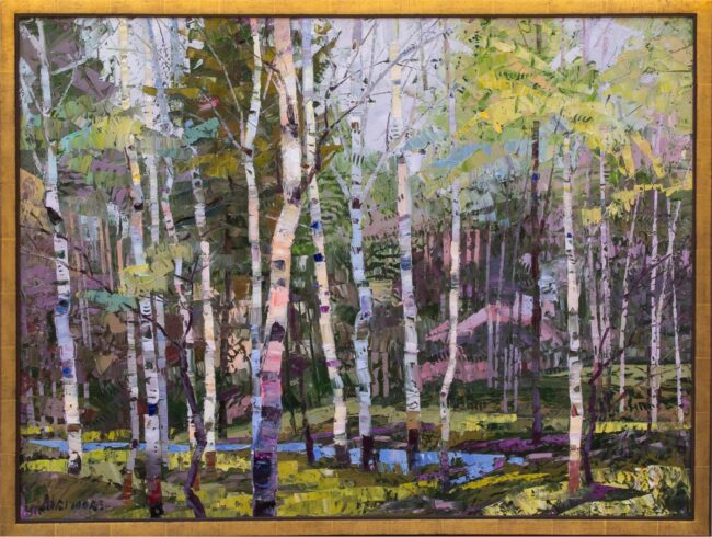 Robert Moore Painting Blue Creek Oil on Canvas