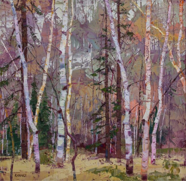 Robert Moore Painting Change of Season Oil on Canvas
