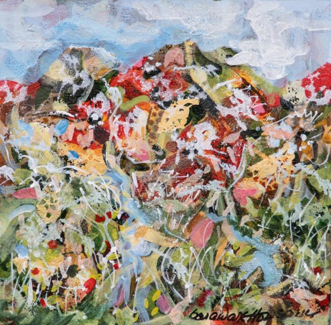 Sara Ware Howsam Painting Valley Vignette Acrylic/Mixed Media Collage