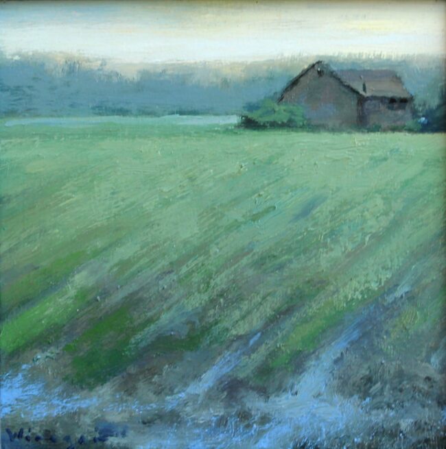 Seth Winegar Painting Green Pasture Oil on Panel