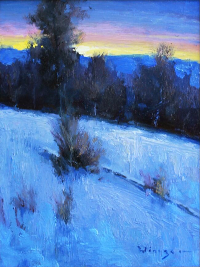 Seth Winegar Painting Late Winter Hour Oil on Panel