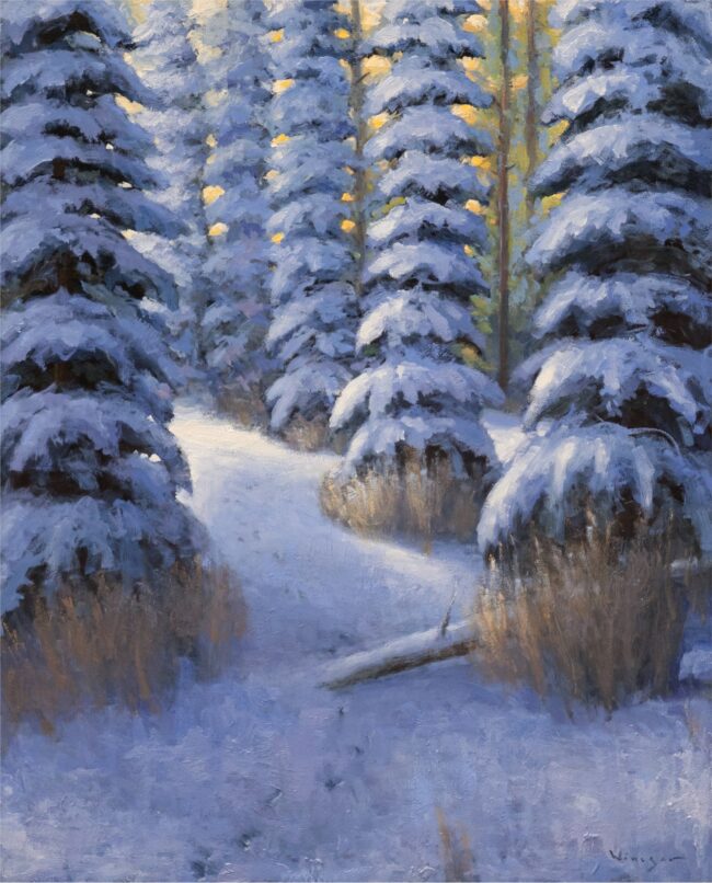 Seth Winegar Painting Winter Glow Oil on Panel