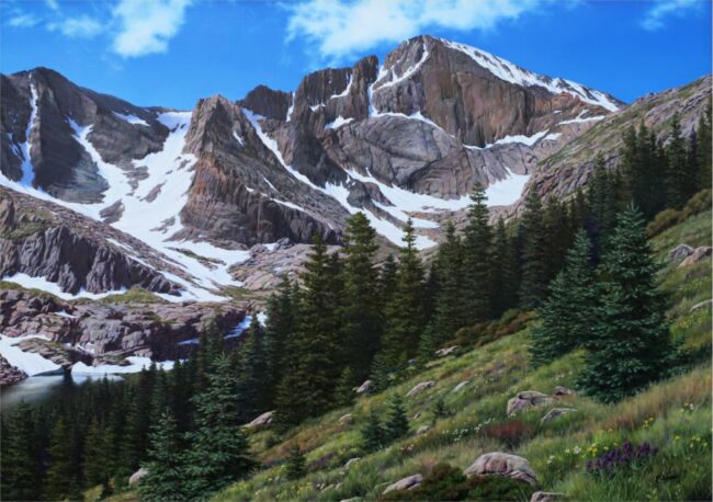 Steve Clement Painting Near Timberline Oil on Canvas