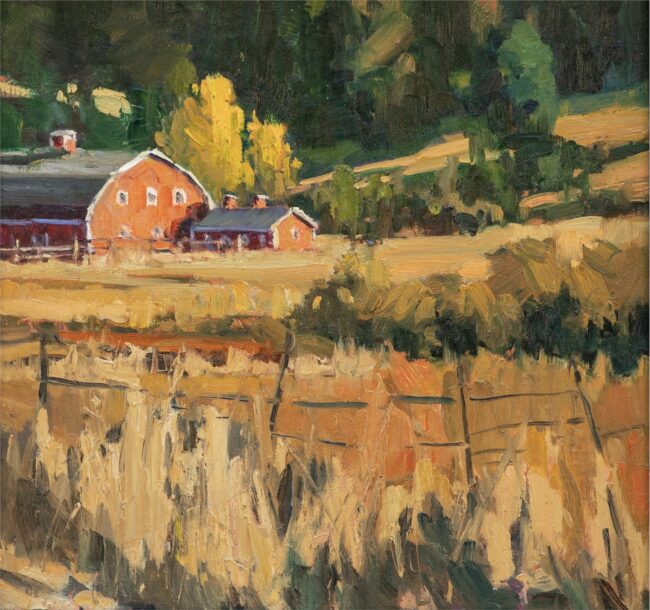 Susie Hyer  The Golden Hour Oil on Board