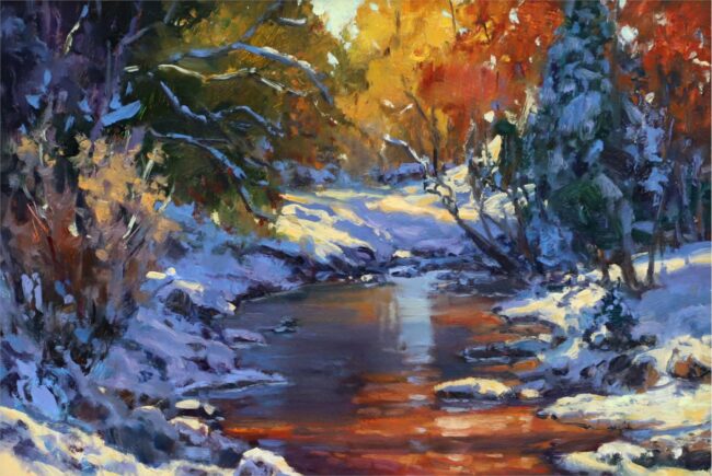 Susie Hyer  Unexpected Snowfall Oil on Panel