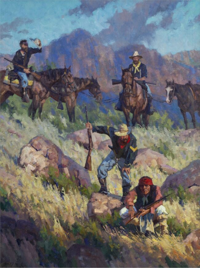 Brandon Bailey CA Painting In Search of the Renegades Oil on Board