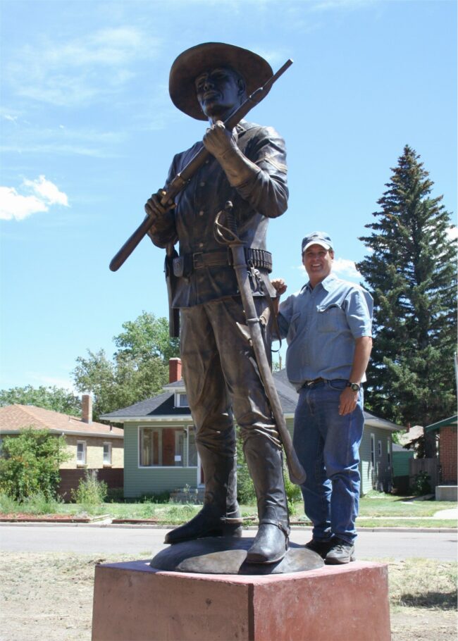 Chris Navarro Sculpture Buffalo Soldier Bronze From Foundry