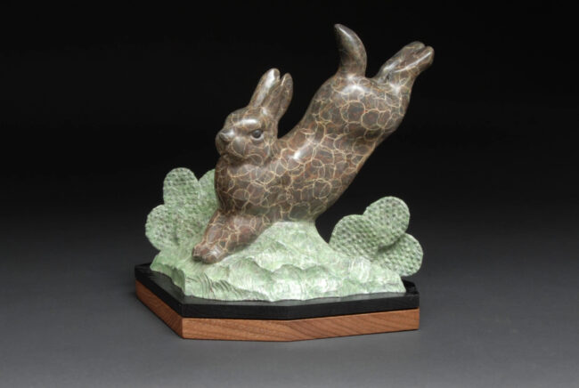 Gerald Balciar Sculpture Bunny Hop Bronze