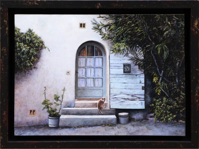 Karla Murray Painting Waiting for Mum Oil on Panel