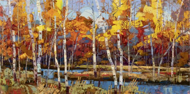 Robert Moore Painting The Winding Stream Oil on Canvas